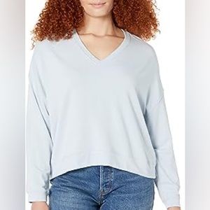 Majestic Filatures V-Neck Gray Sweatshirt